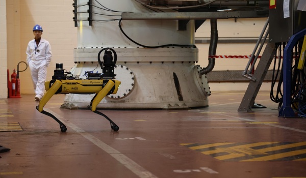 Spot the robot dog in a fusion energy facility
